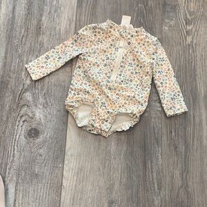 Little Planet Floral Long Sleeve Baby Onesie